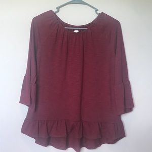Old Navy peplum style top- NWOT